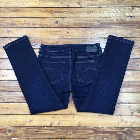 G-STAR jeans Style 3301 high straight Raw ladies dark blue contour mid/high 26 - Picture 3 of 16